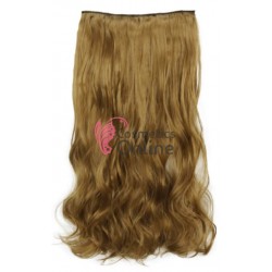 Extensie de par cu 5 Clips On delux dubla ondulata de 60 cm, Blond inchis Mixt 89518005